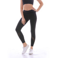 Malha malha fitness esportes leggings calças de ioga na altura do tornozelo com bolsos para mulheres ginástica malha meia-calça